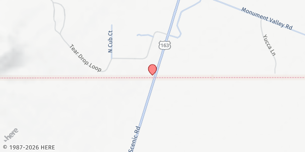 Map showing Utah Food Bank Monument Valley Food Pantry at US-163, Oljato-Monument Valley, UT