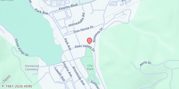 Map showing Christian Center of Park City at 1283 Deer Valley Dr, Park City, UT