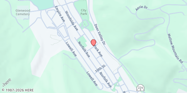 Map showing Heber Valley Center Stage at 55 E Center St., Park City, UT