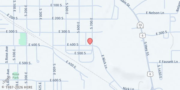 Map showing Trinity Christian Center at 400 S. 700 E., Price, UT