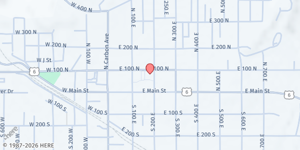 Map showing United Way of Eastern Utah - Price Office at 185 E Main St, Price, UT