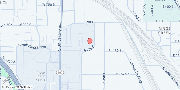 Map showing Iglesia Emanuel Food Pantry - Provo at 1078 S 250 E, Provo, UT