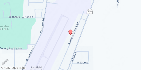 Map showing Central Utah Food Sharing - Richfield at 2050 S Industrial Park Rd., Richfield, UT