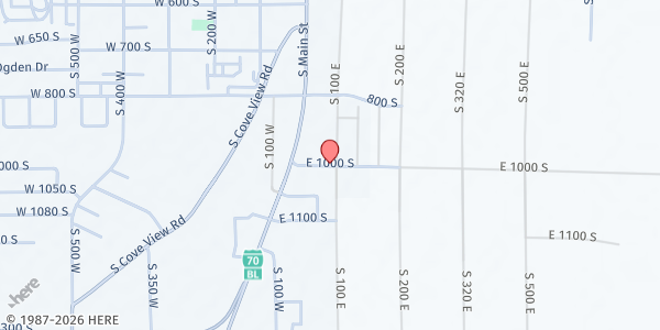 Map showing Central Utah Food Sharing - Richfield at 91 E 1000 S St, Richfield, UT