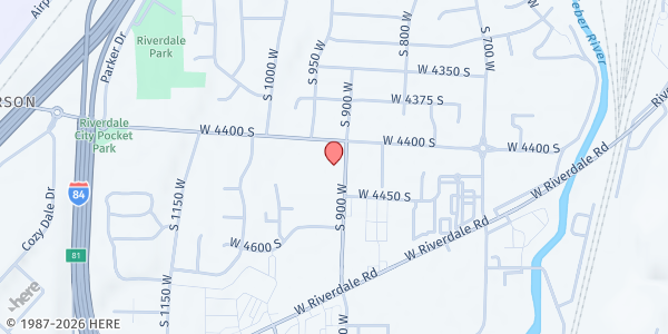 Map showing Riverdale City Senior Center at 4433 S. 900 W., Riverdale, UT
