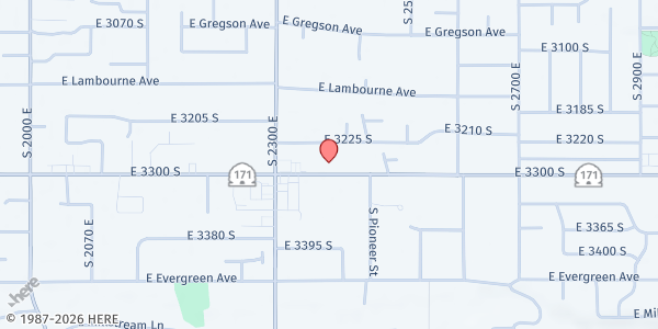 Map showing East Millcreek Interfaith Mobile Pantry at 2375 E 3300 S, Salt Lake City, UT