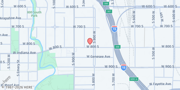 Map showing Family Promise - Salt Lake at 814 W. 800 S., Salt Lake City, UT