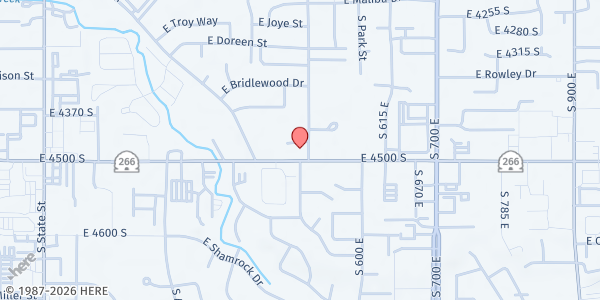 Map showing Jewish Family Service Food Pantry at 495 E 4500 S, Salt Lake City, UT