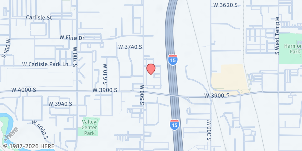Map showing Liberty Church SLC at 3855 S. 500 W., Salt Lake City, UT