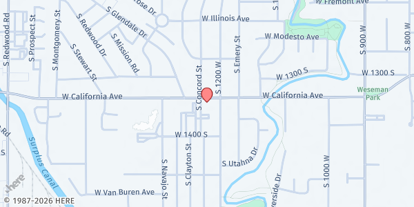 Map showing Reach - Salt Lake at 1235 California Ave., Salt Lake City, UT