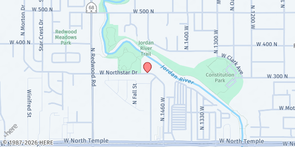 Map showing Riverside Mobile Pantry at 886 N Star Crest Drive, Salt Lake City, UT
