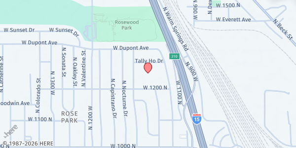 Map showing Salt Lake Head Start - Matheson - Food Distribution Center at 1240 American Beauty Dr, Salt Lake City, UT