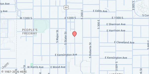 Map showing Somali Community/SMA - Food Pantry at 1371 S. Edison St., Salt Lake City, UT