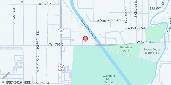 Map showing The UNP Hartland Partnership Center at 1578 W. 1700 S., Salt Lake City, UT