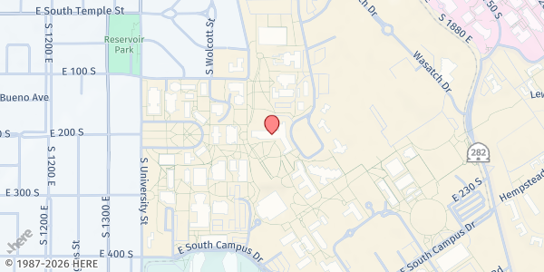 Map showing U of U Feed U Pantry - A. Ray Olpin Student Union at A. Ray Olpin Student Union Basement Level, Salt Lake City, UT