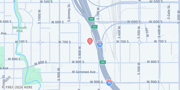 Map showing Welfare Square Transitional Services Office at 743 W. 700 S., Salt Lake City, UT