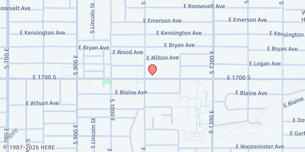 Map showing Wells Mobile Pantry at 1621 S 1100 E, Salt Lake City, UT
