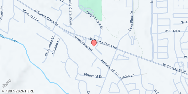 Map showing BREATHE Care Resource Center at 2305 Santa Clara Dr ste f, Santa Clara, UT