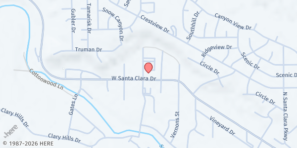 Map showing The Church of Jesus Christ of Latter-day Saints - Santa Clara at 3040 Santa Clara Dr, Santa Clara, UT