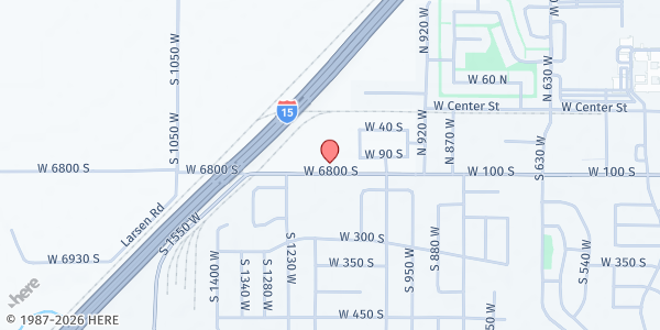 Map showing Benjamin Mobile Pantry at 1138 W 100 S, Spanish Fork, UT