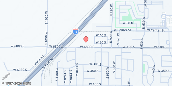 Map showing Benjamin Mobile Pantry at 1138 W. 100 S., Spanish Fork, UT