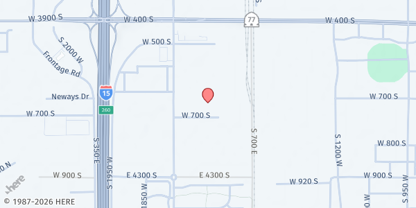 Map showing LDS Bishop's Storehouse - Springville at 1672 W. 700 S., Springville, UT