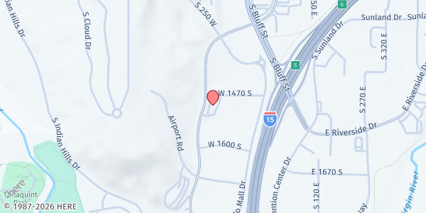 Map showing Solomon's Porch Soup Kitchen at 1495 S Black Ridge Dr a240, St. George, UT