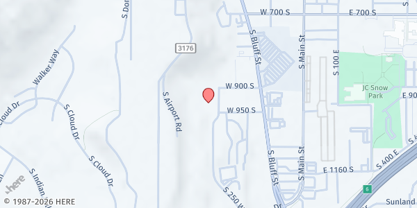 Map showing Switchpoint Pantry at 923 S 250 W, St. George, UT