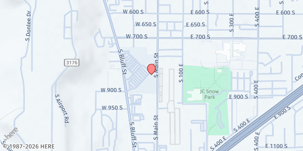 Map showing The Salvation Army - St. George at 803 S Bluff St., St. George, UT