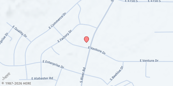 Map showing Utah Food Bank - St. George at 4416 River Rd, St. George, UT