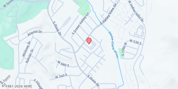 Map showing Valley View Community Mobile Pantry at 511 S Valley View Dr, St. George, UT