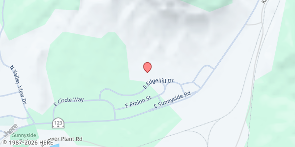 Map showing Open Door Food Pantry at 595 Edgehill Dr, Sunnyside, UT