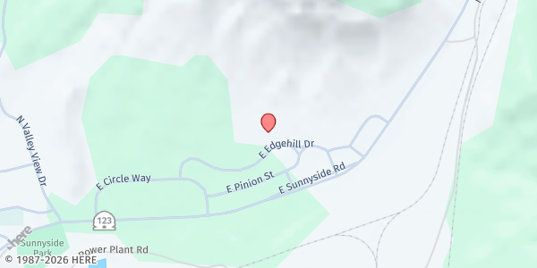 Map showing Open Door of East Carbon at 595 Edgehill Dr, Sunnyside, UT