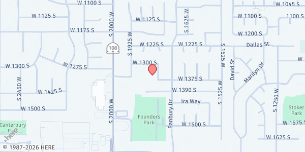 Map showing Syracuse Mobile Pantry at 1350 S 1800 W, Syracuse, UT