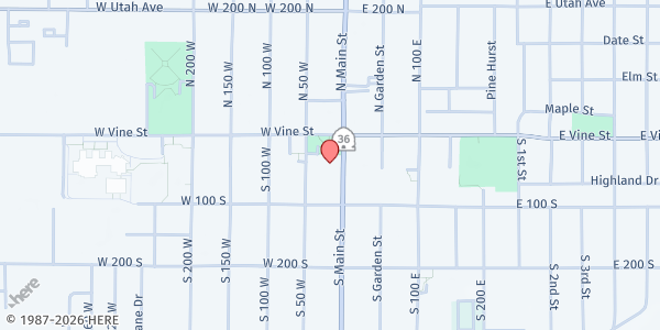 Map showing Switchpoint Tooele Food Pantry at 38 S Main St, Tooele, UT