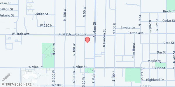 Map showing Tooele County Aging Services - Meals-on-Wheels at 151 N Main St., Tooele, UT