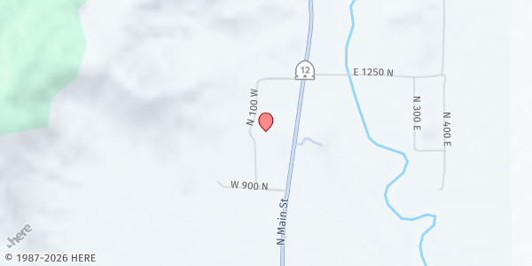 Map showing Community Baptist Church at 1041 UT-12, Tropic, UT
