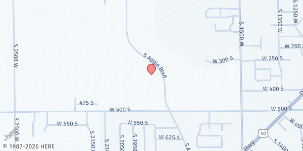 Map showing Golden Age Center at 330 S Aggie Blvd, Vernal, UT