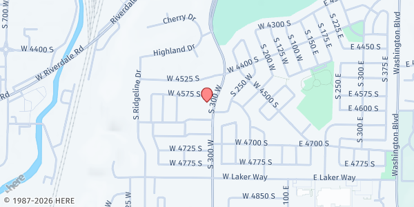 Map showing Washington Terrace City Government - Senior Center at 4603 S. 300 W., Washington Terrace, UT