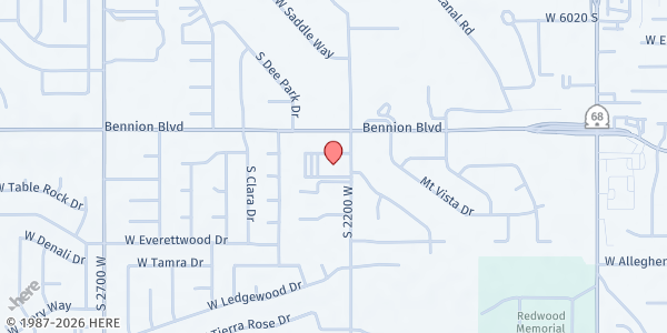 Map showing Bennion Mobile Pantry - West Jordan at 6250 S. 2200 W., West Jordan, UT