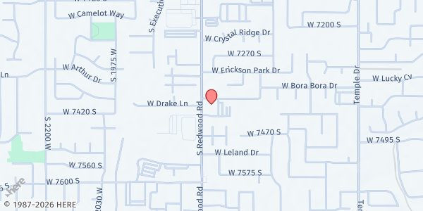 Map showing St. Joseph the Worker Catholic Church at 7405 S Redwood Rd., West Jordan, UT
