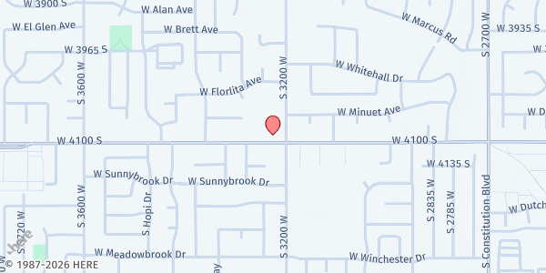 Map showing Food bank - Salt Lake City at 3232 W 4100 S, West Valley City, UT