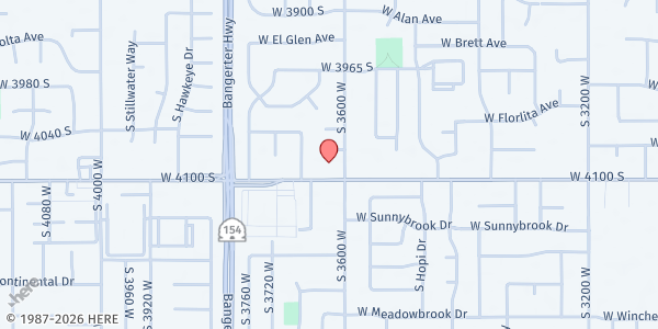 Map showing Harman Senior Recreation Center at 4090 S. 3600 W., West Valley City, UT