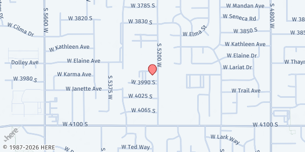 Map showing Hunter Mobile Pantry at 3970 S 5200 W, West Valley City, UT