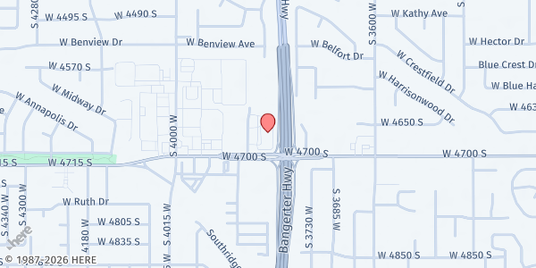 Map showing Life Church at 3818 W 4700 S, West Valley City, UT