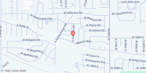 Map showing Wood Haven Mobile Pantry at 6755 W 3800 S, West Valley City, UT