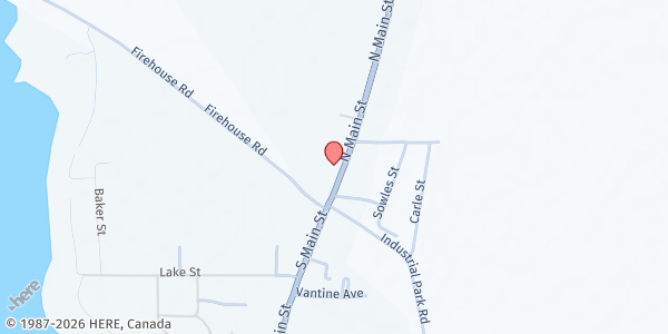 Map showing St Amadeus Parish Center at 75 N Main St, Alburgh, VT