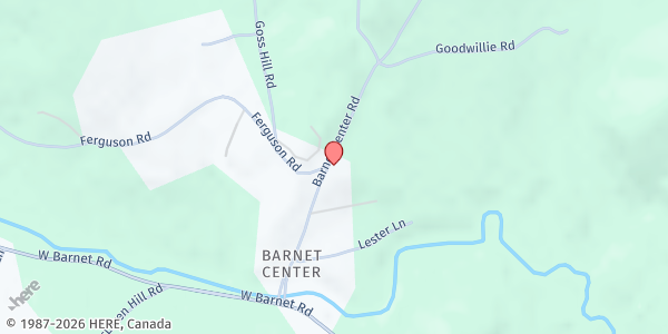 Map showing Barnet Center Presbyterian Church at 278 Barnet Center Rd, Barnet, VT