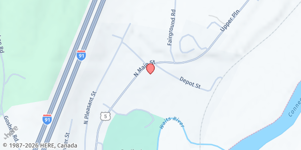 Map showing Veterans Inc. at 378 North Main St, Bradford, VT