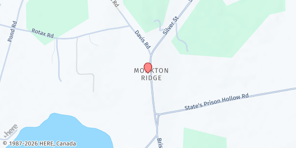 Map showing Monkton Friends Methodist Church at 77 Monkton Ridge, Bristol, VT